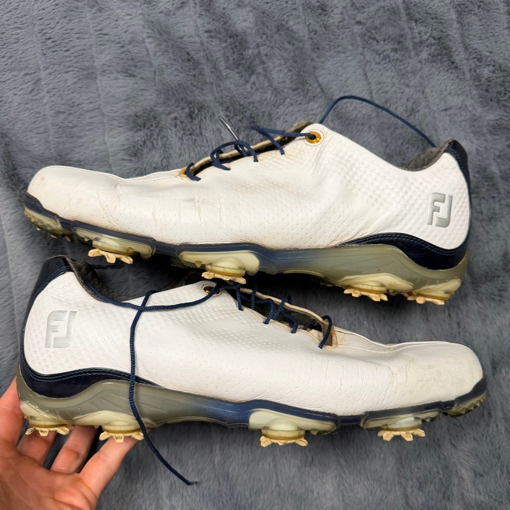 FootJoy DNA DryJoys Next Advancement Golf Shoes White Navy Blue 53437 Mens 12 M